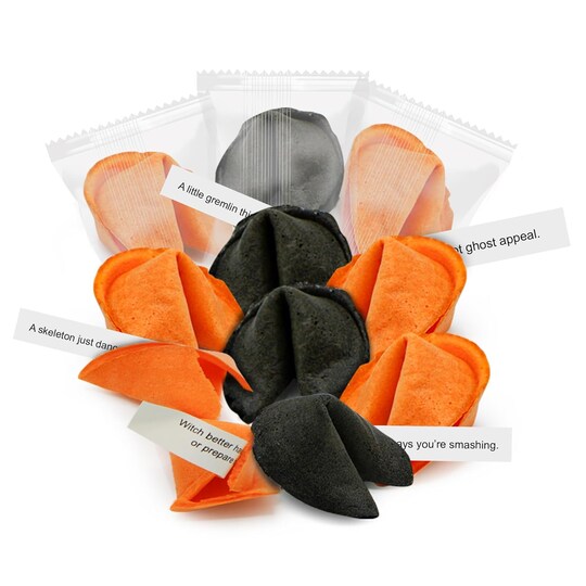 4E's Novelty; 4E's Novelty Halloween Fortune Cookies Bulk - 50 Individually Wrapped Vanilla Cookie with Funny Fortune Cookies Sayings for Kids & Adults; Category:Candy; Image:1